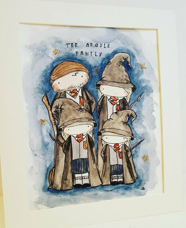 Wizard illustrated family picture 