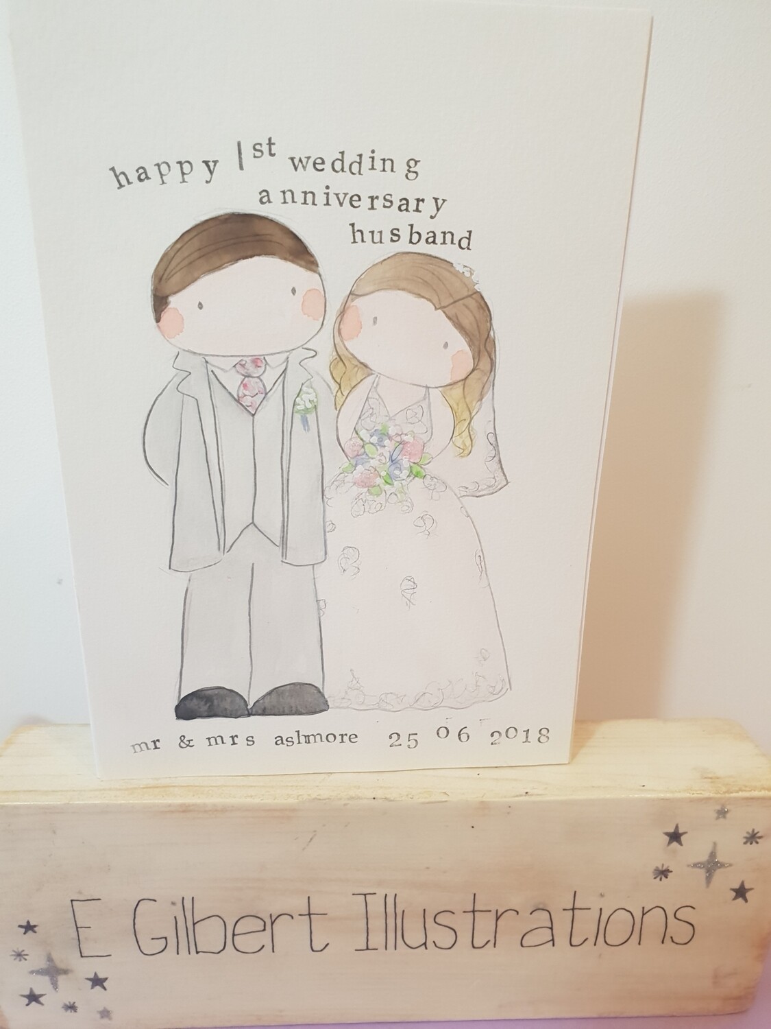 Bride and Groom card