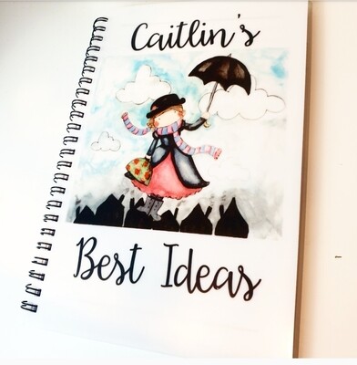 Mary poppins inspired notebook
