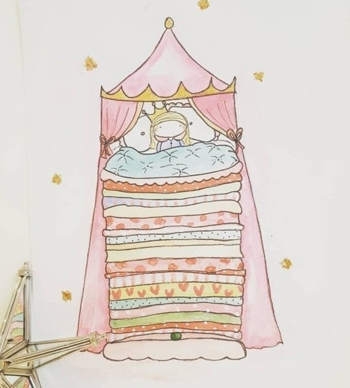 A5 Princess & The Pea Print Unframed A5 Princess & The Pea Print Unframed
