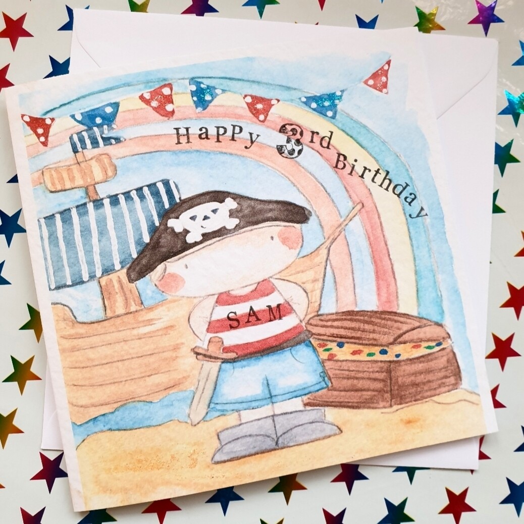 Pirate birthday card