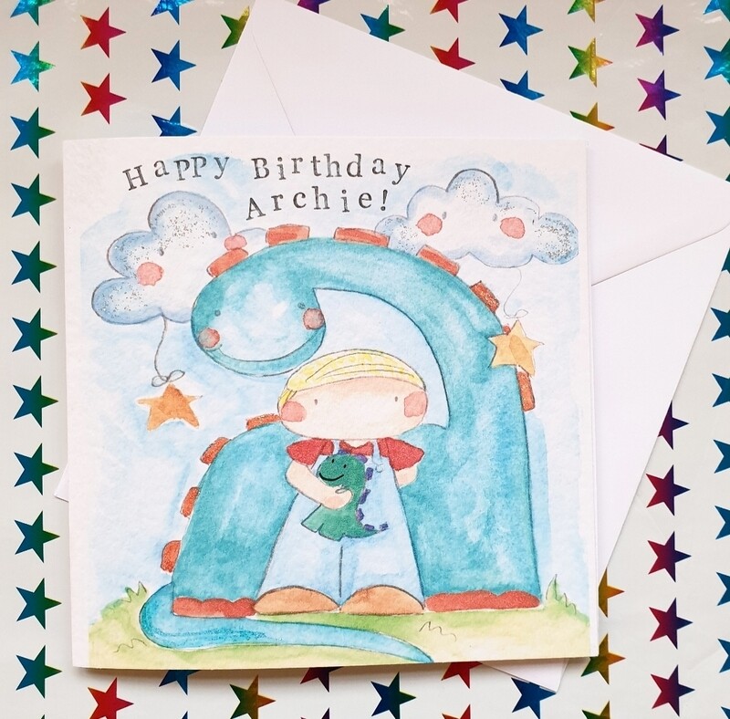 Personalised Dinosaur Birthday Card