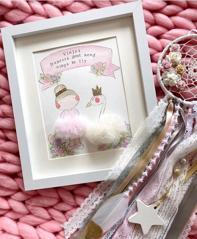 Ballerina & Swan Painting