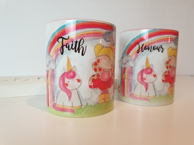 Fairy and unicorn mug