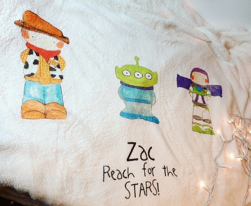 Reach for the stars fleece blanket