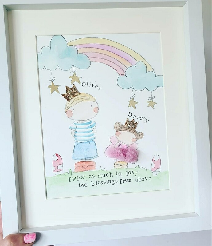 Custom Brother and Sister Painting