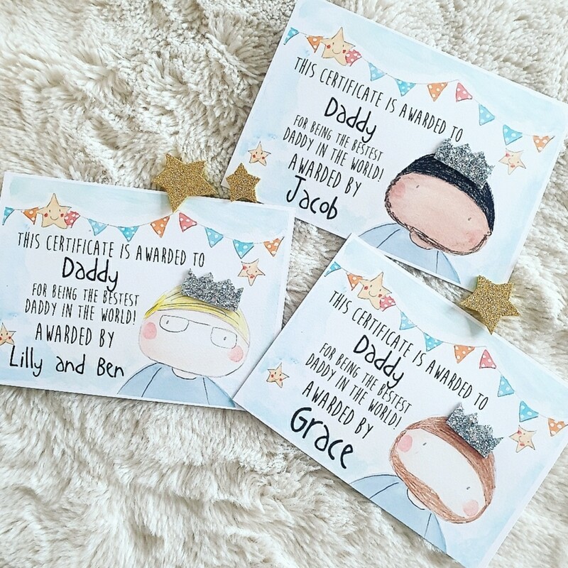 Personalised Father's Day Certificate 