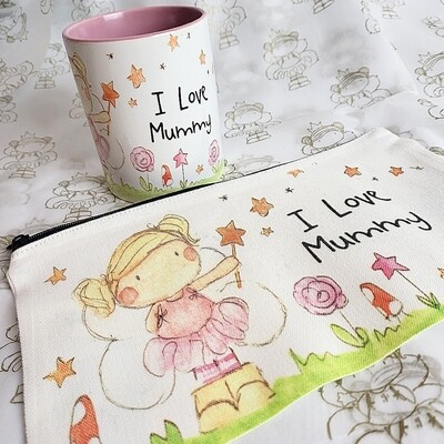 Mothers day fairy mug with free matching pouch