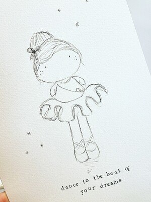 Dance to the Beat of Your Dreams Sketch Print