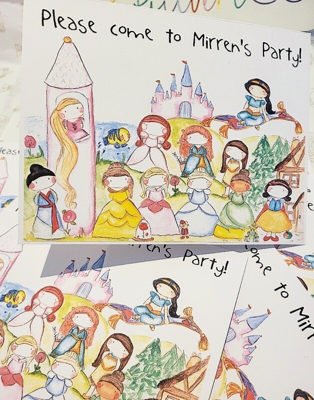 Princess invitations