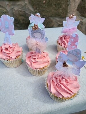 Magical fairy garden cupcake toppers