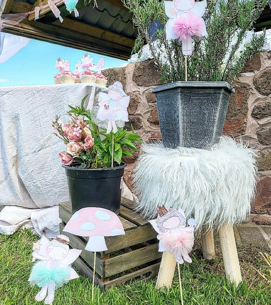Set of 5 fairy garden decorations