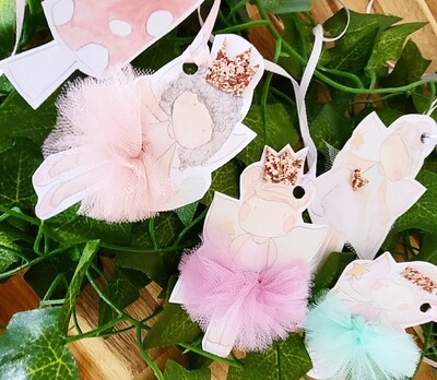 Magical garden fairy tag set