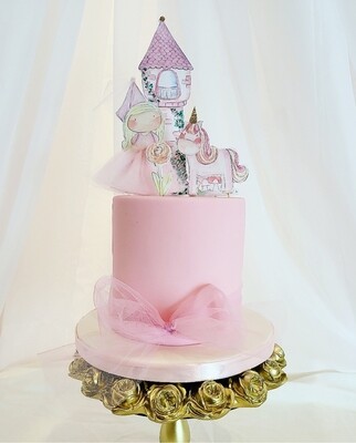 Princess party cake topper set