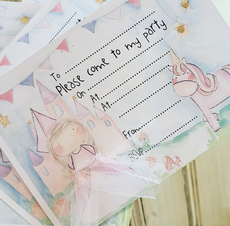 Princess party invitations