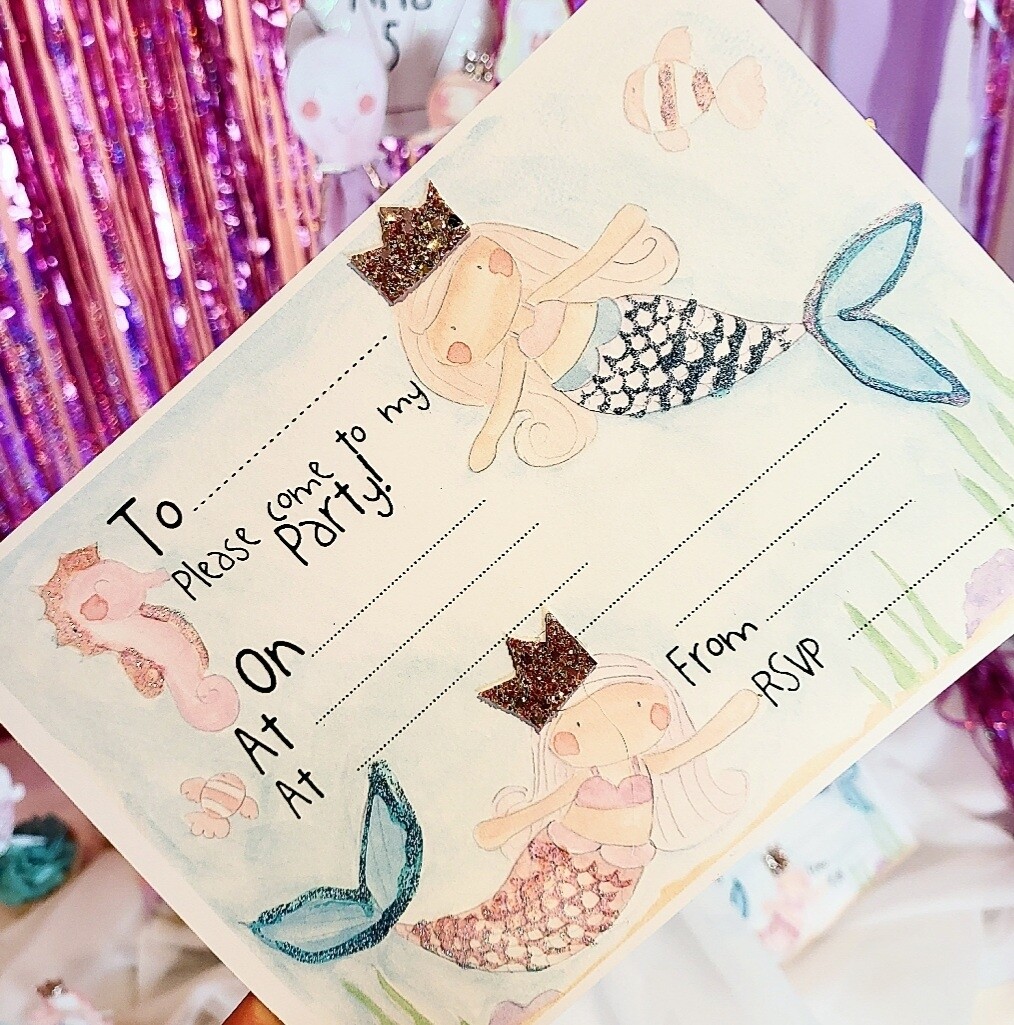 Mermaid invitations