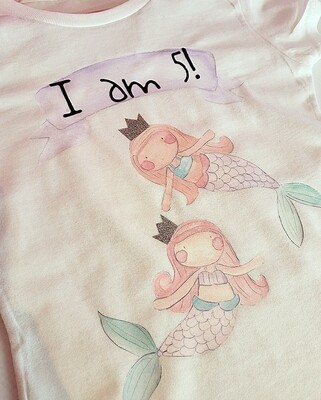 Mermaid birthday t shirt