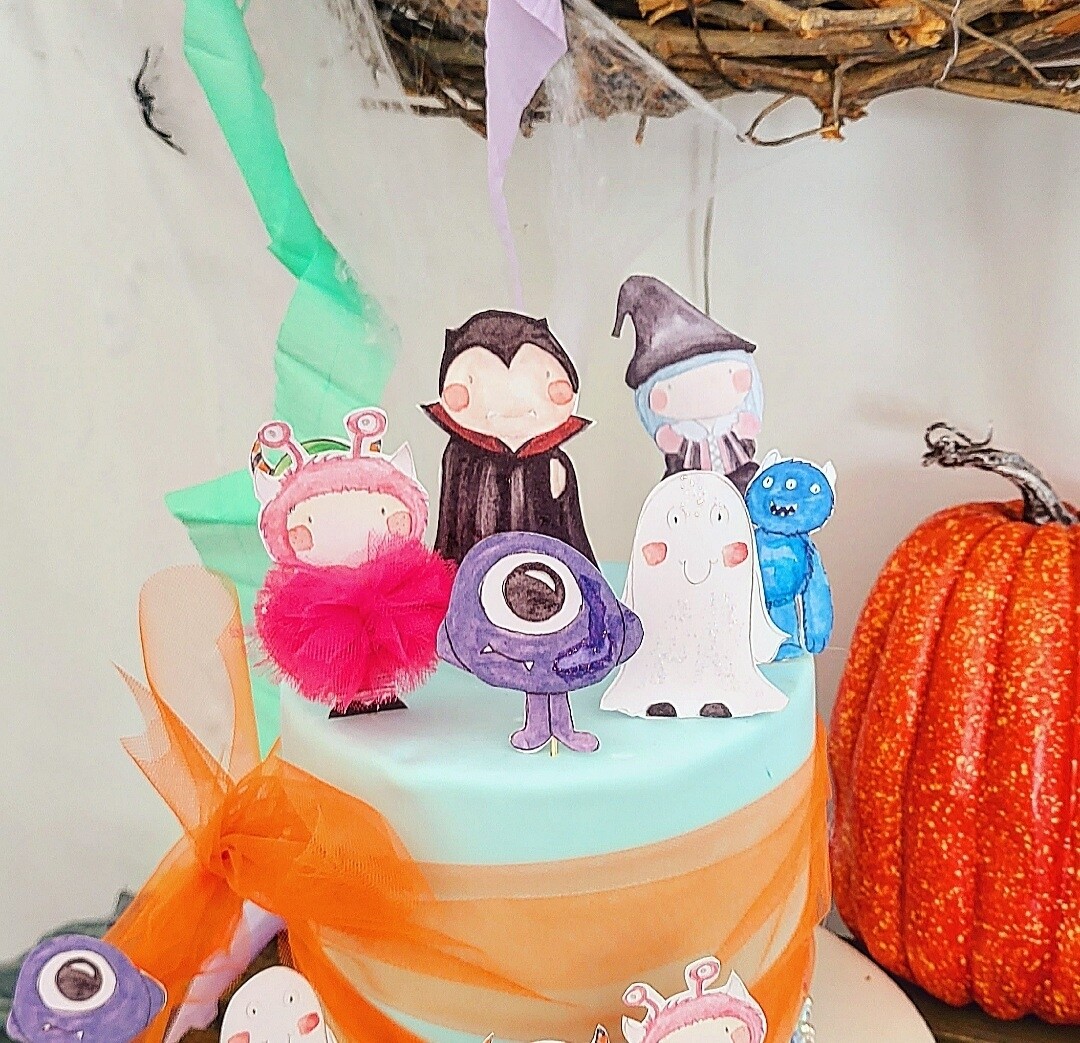 Monster Mash cake topper set