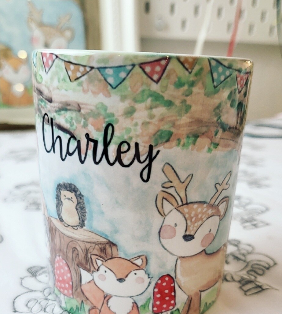 Woodland animal cup