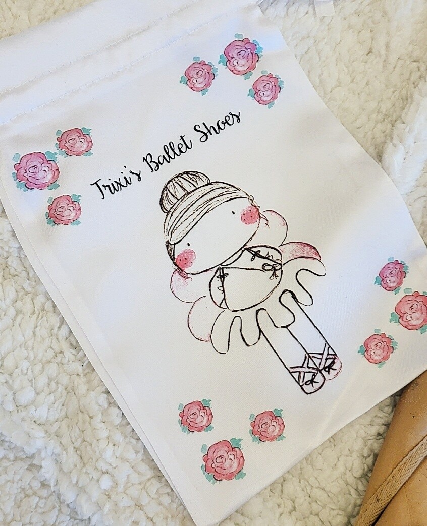 Ballet Shoes Satin Bag
