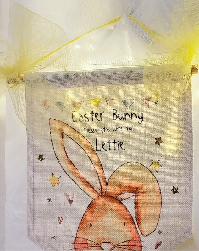 Easter bunny please stop here sign