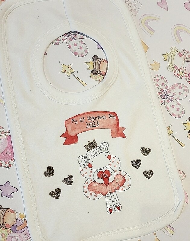 Valentine baby bib