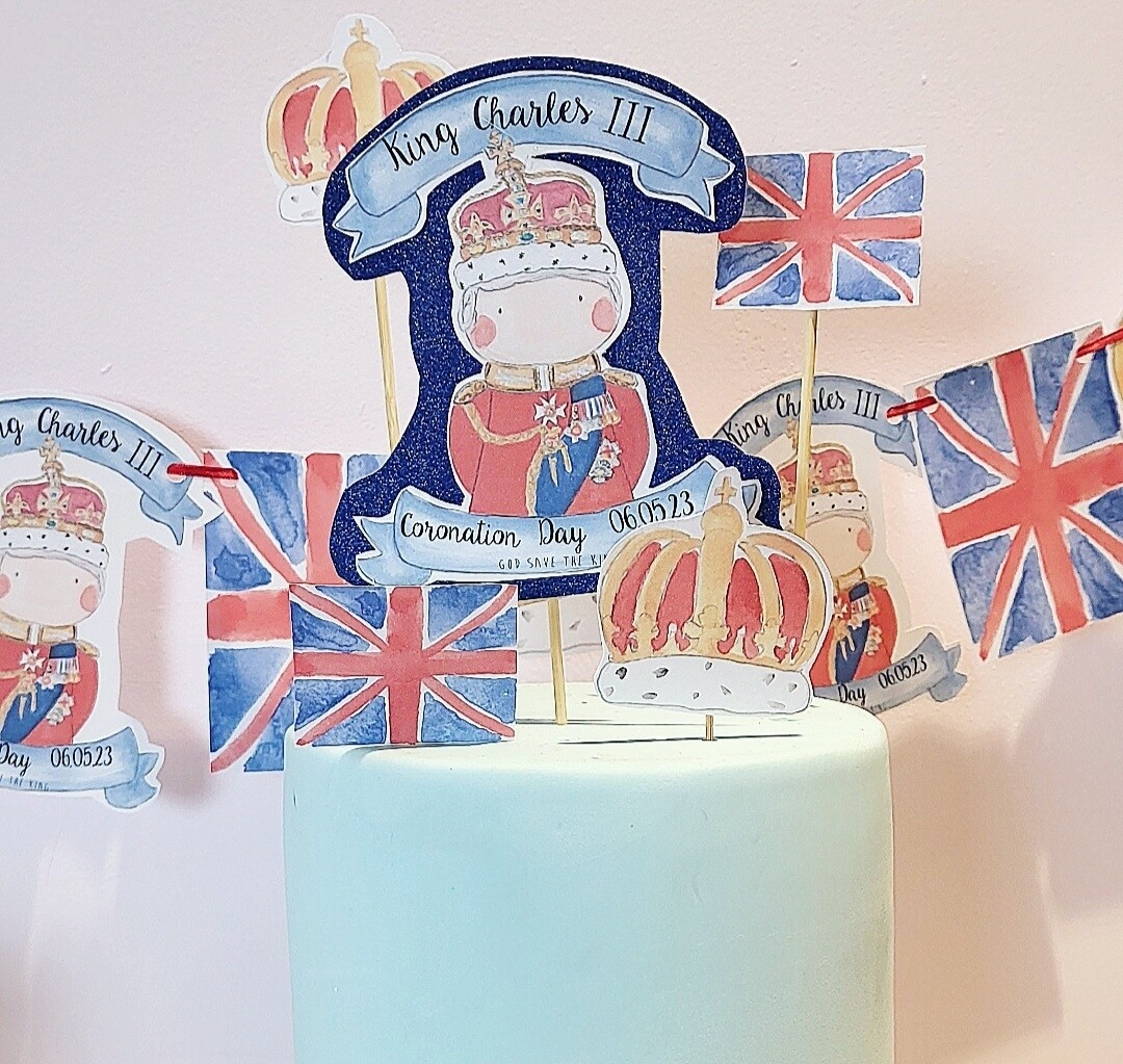 Coronation cake topper set
