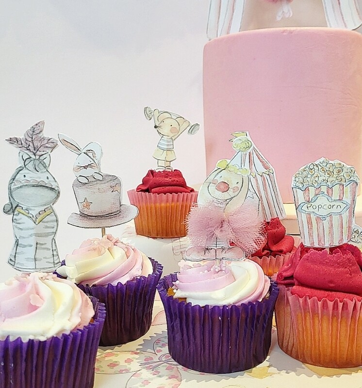 Funfair circus cupcake toppers