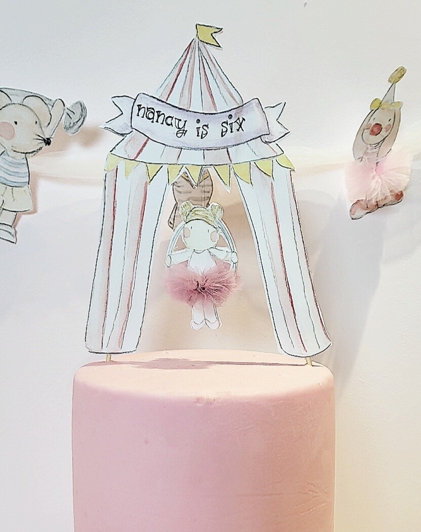 Funfair circus cake topper