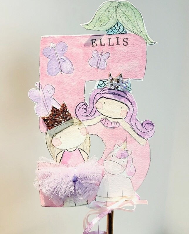 Number cake topper