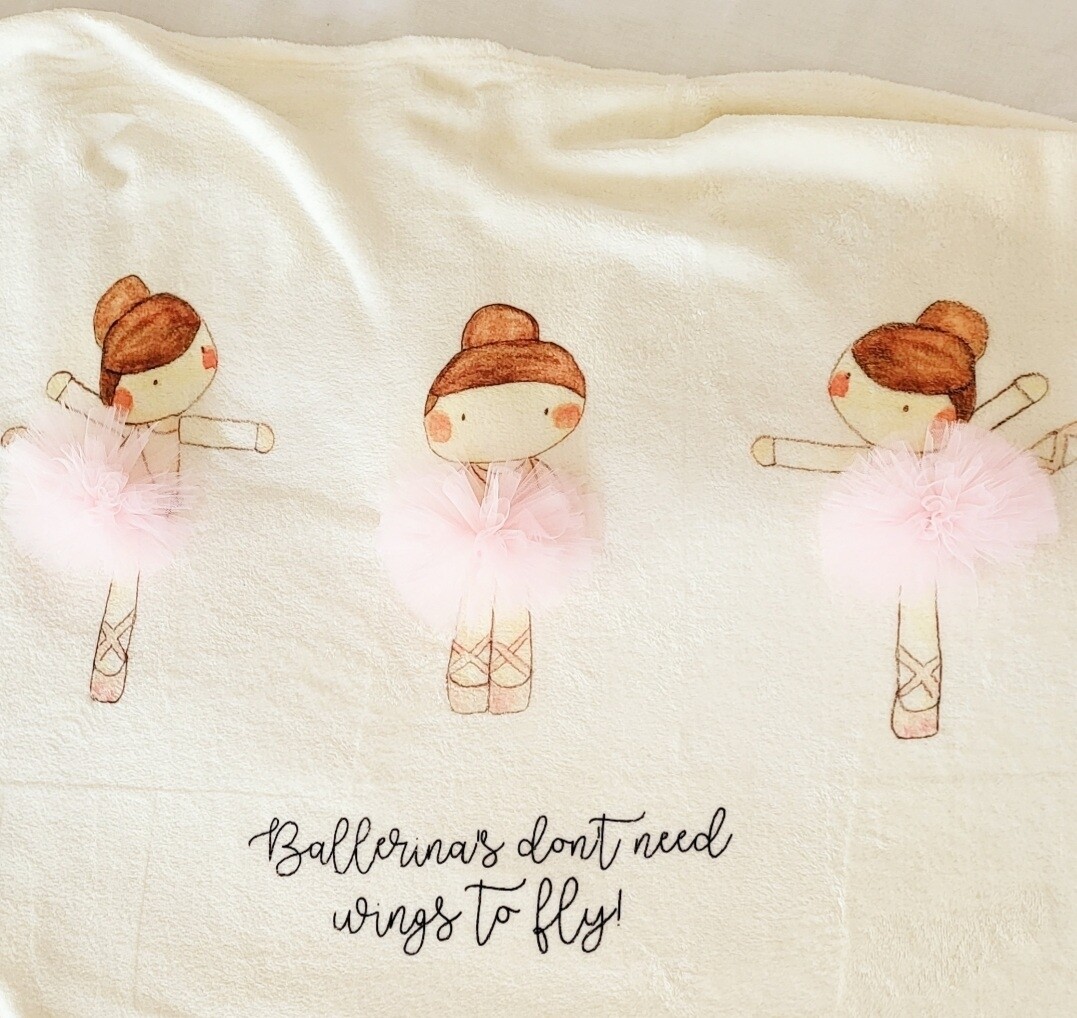 Ballerina fleece blanket