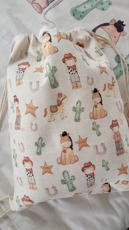 Wild wild west drawstring bag