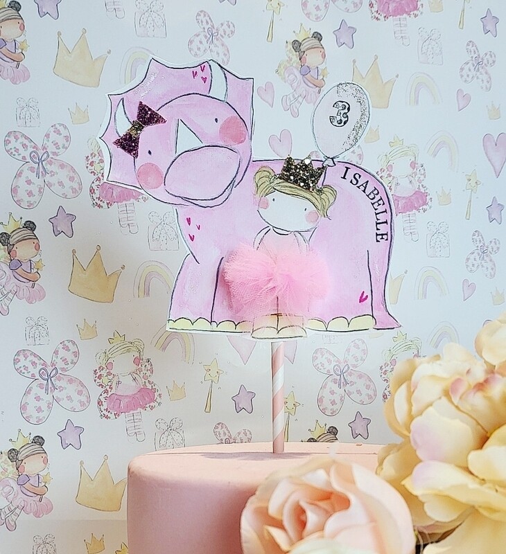 Personalised Dinosaur Cake Topper