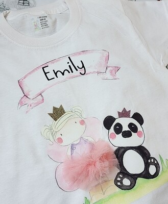 Fairy and panda t shirt