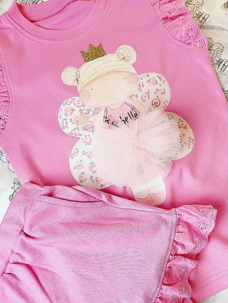 Summer time Fairy Vest & Shorts set