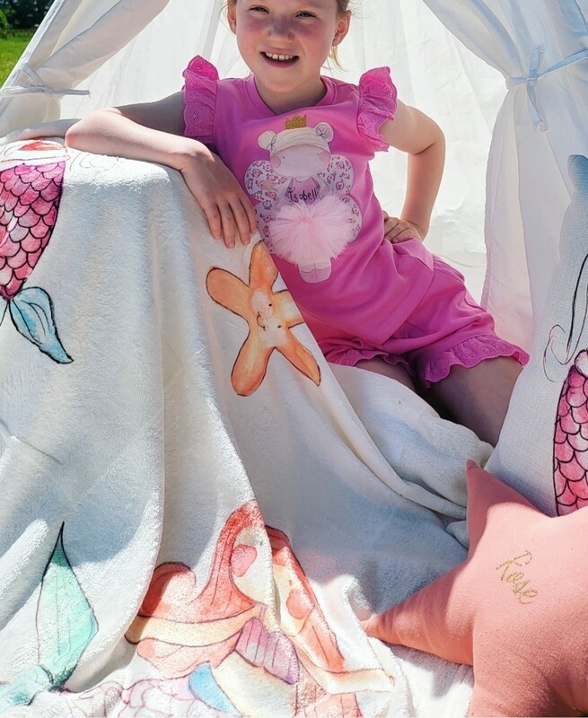 Mermaid fleece blanket