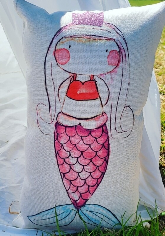large mermaid cushion