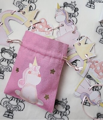 Mini bunting in a unicorn bag