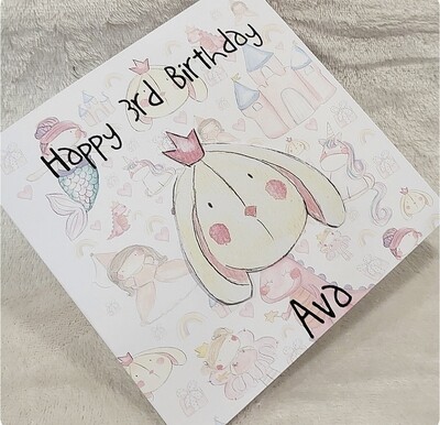 Bunny birthday card