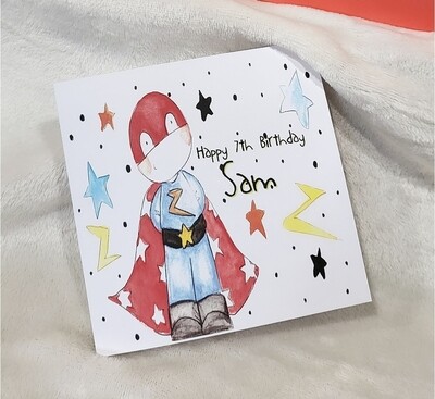 Superhero birthday card