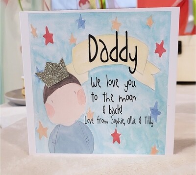 Personalised fathers day card 