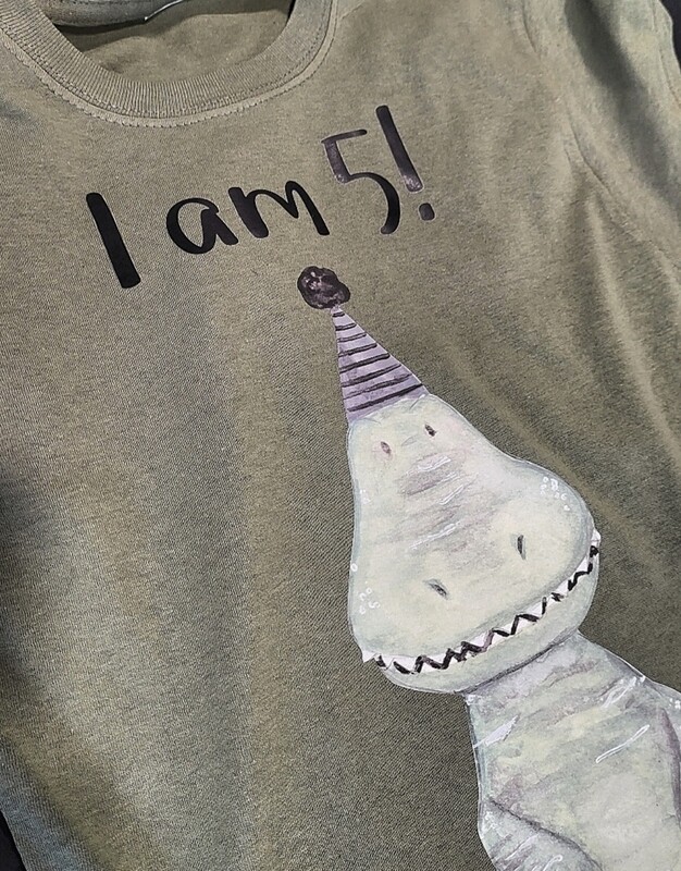 T rex birthday t shirt 