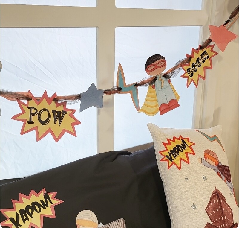 Superhero garland