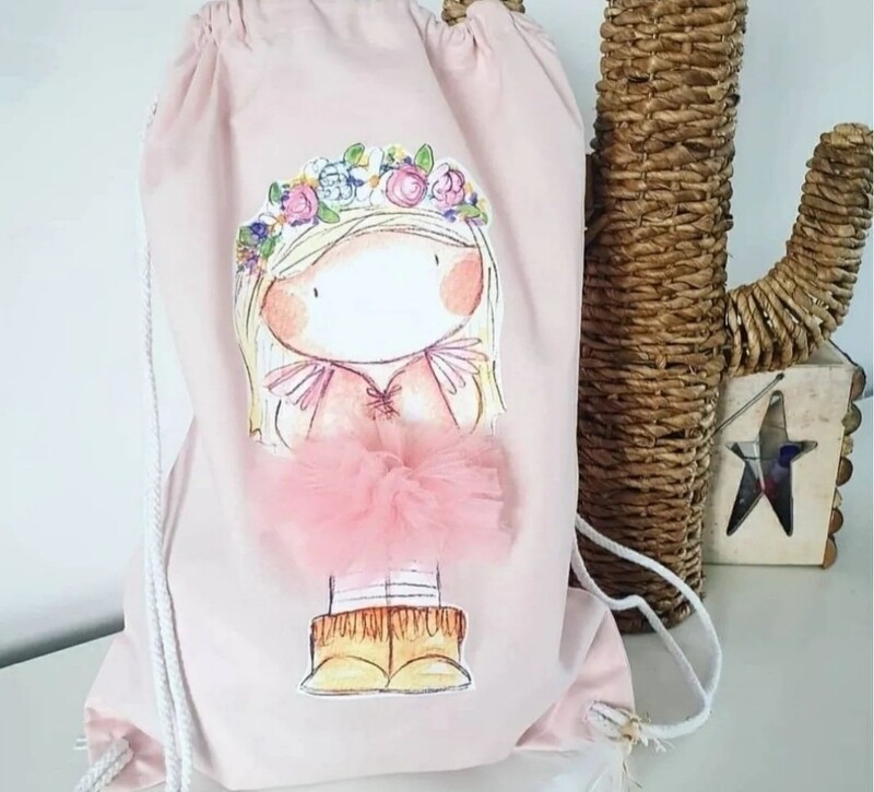 Wildflower drawstring bag