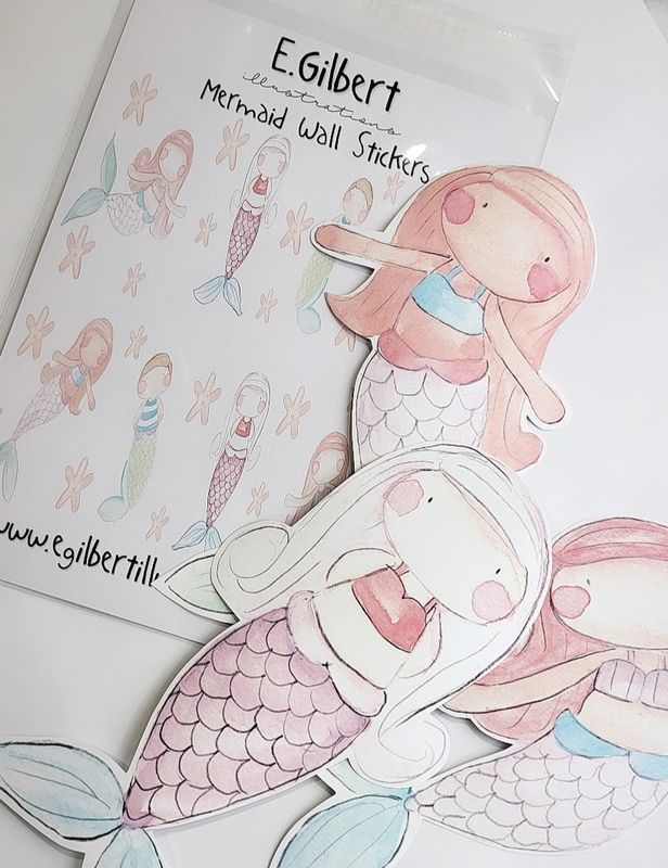 Mermaid wall stickers