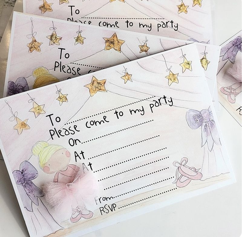 Ballerina Party Invitations