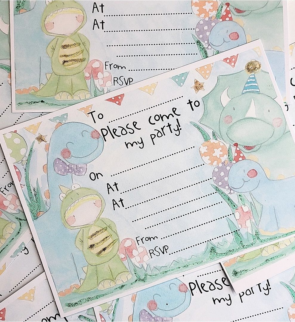 Dinosaur Party Invitations