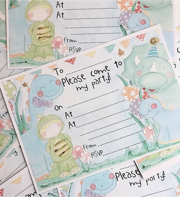 Dinosaur Party Invitations