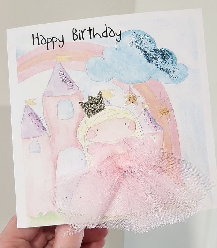 Princess birthday card