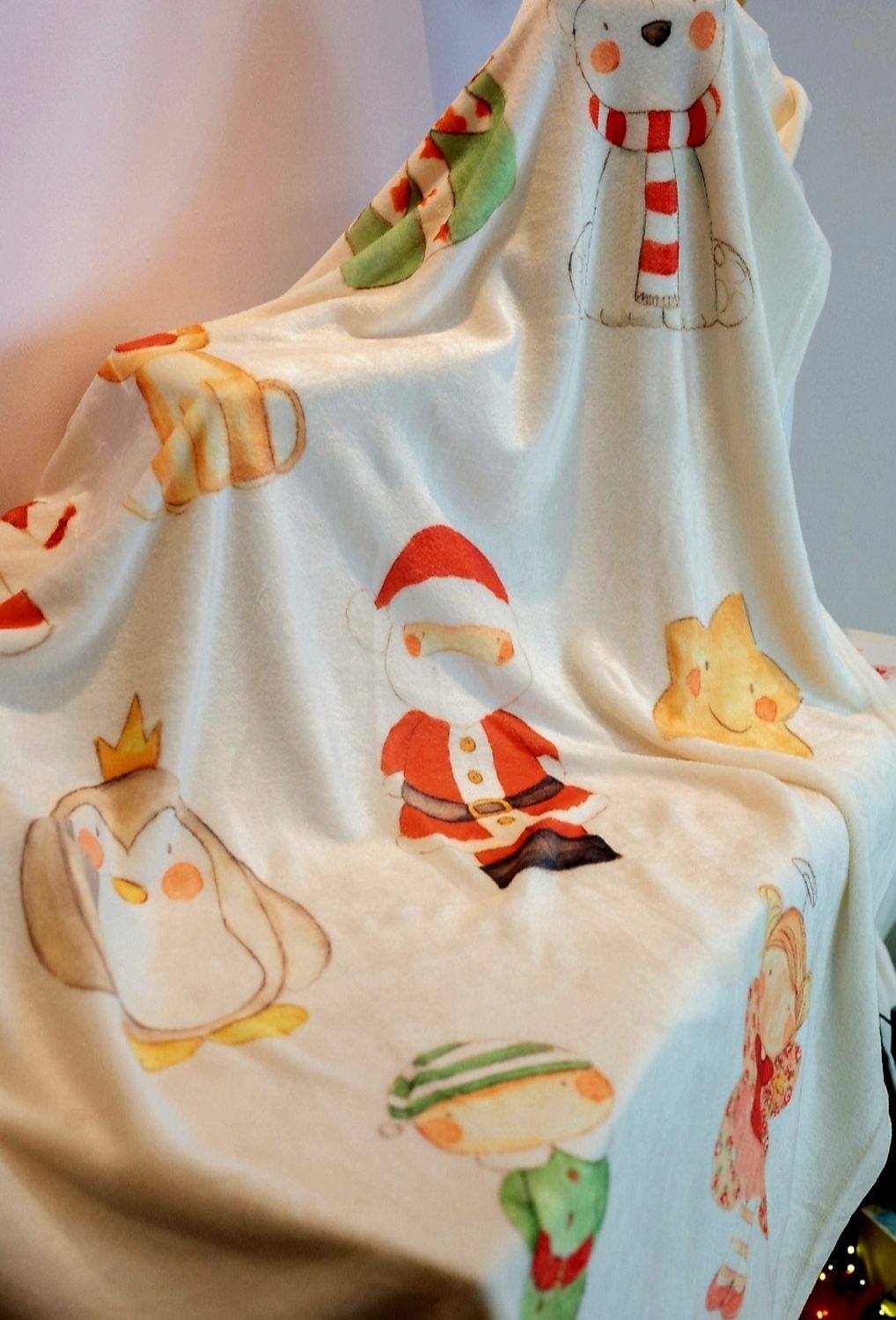 Santa and friends Christmas blanket Santa and friends Christmas blanket